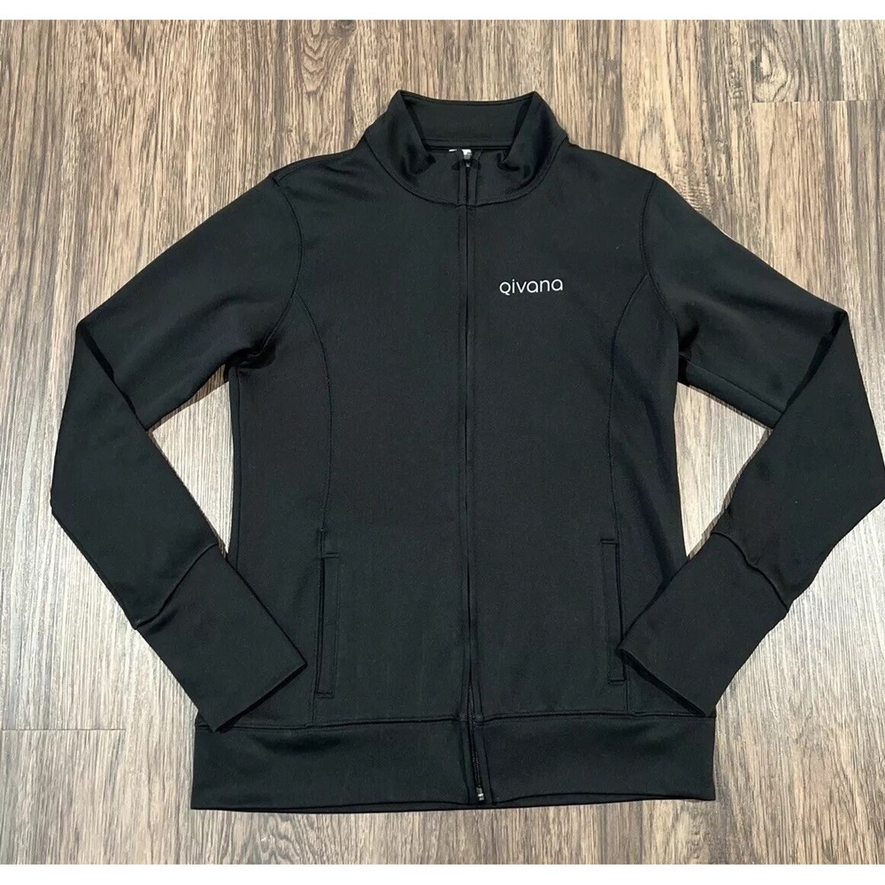Alo Women's Pullover Zip Up Sweater Size M Color Black LOGO